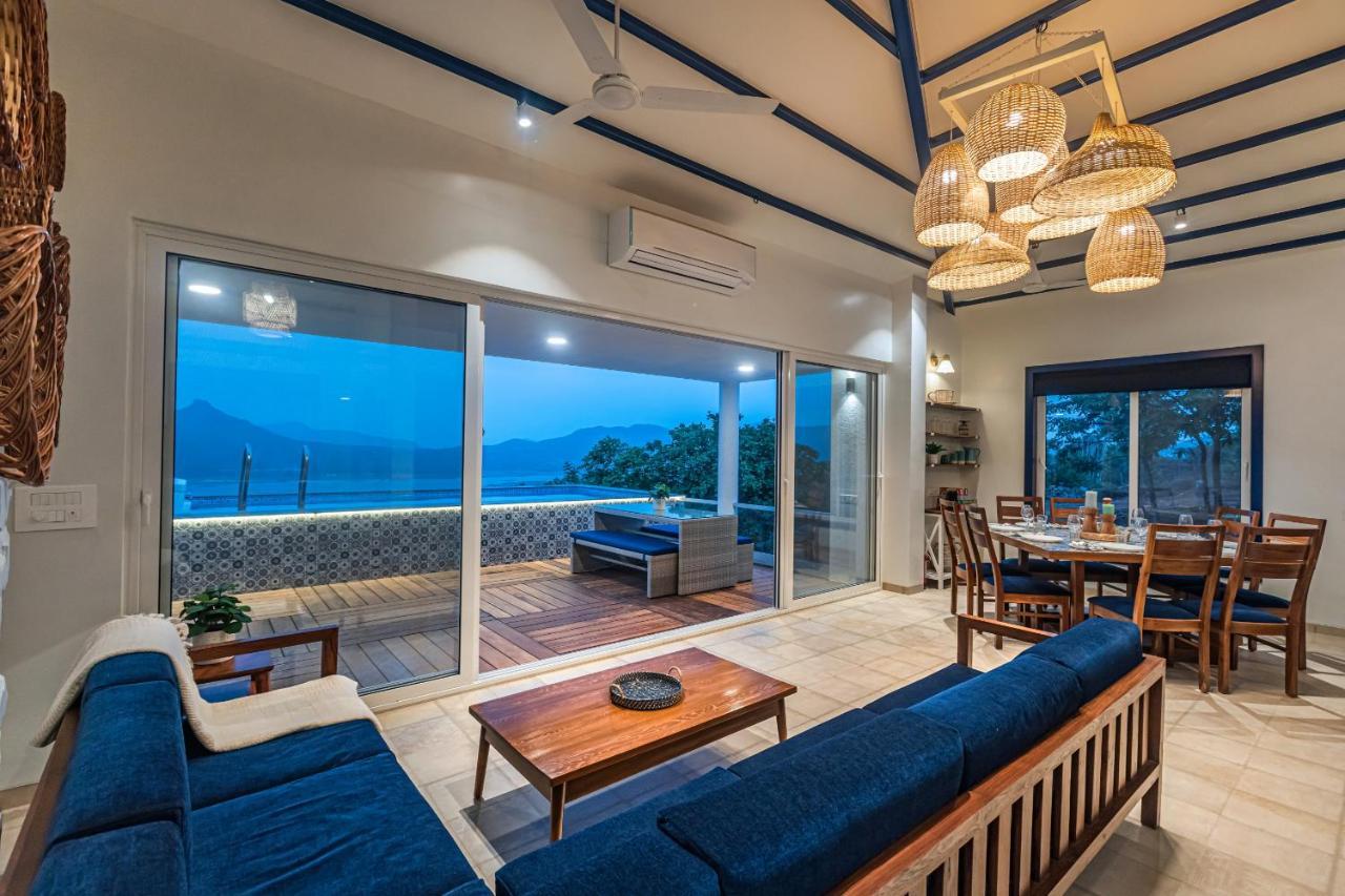 Saffronstays Kaia Waters By Kosha Villas, Pawna - Greek Style Villa With Panoramic View Of Pawna Lake Kolvan Exteriér fotografie